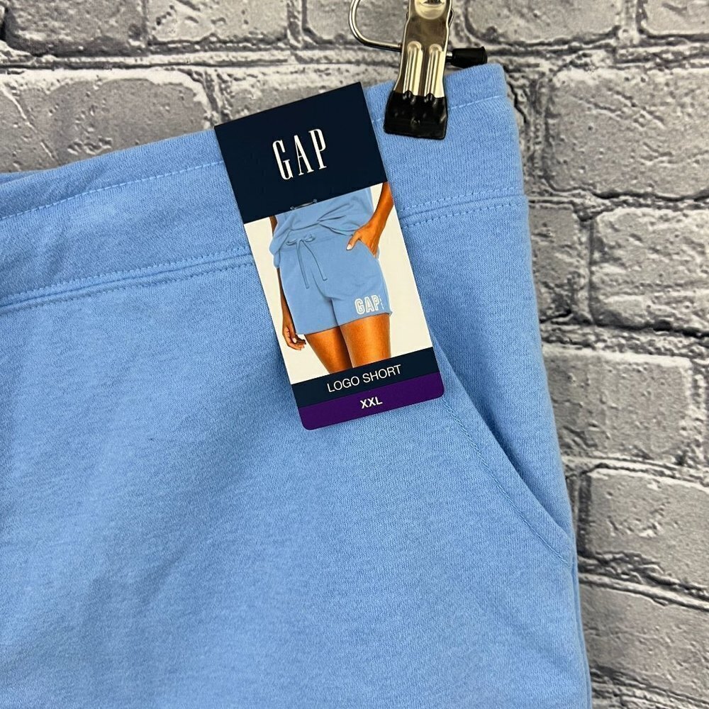Gap Logo Womens Blue Pocket Sweat Shorts Size XXL - Picture 8 of 9